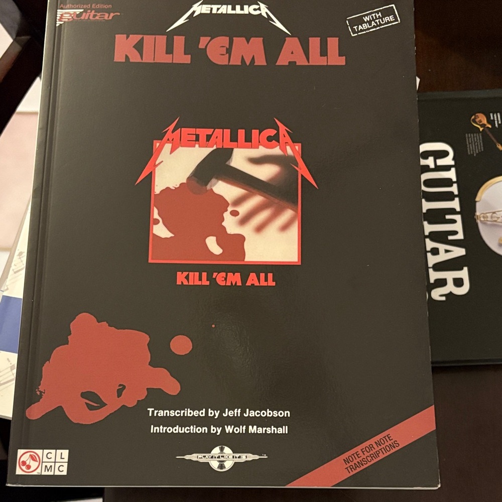 Metallica Kill 'Em All Guitar Tab Book